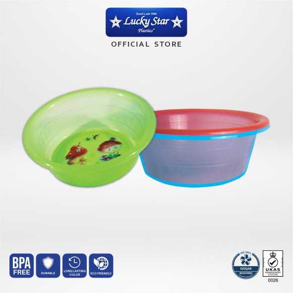 Lucky Star - Baskom Audy Trans Film 194 Baskom plastik mangkok buah plastik warna cantik baskom sayu