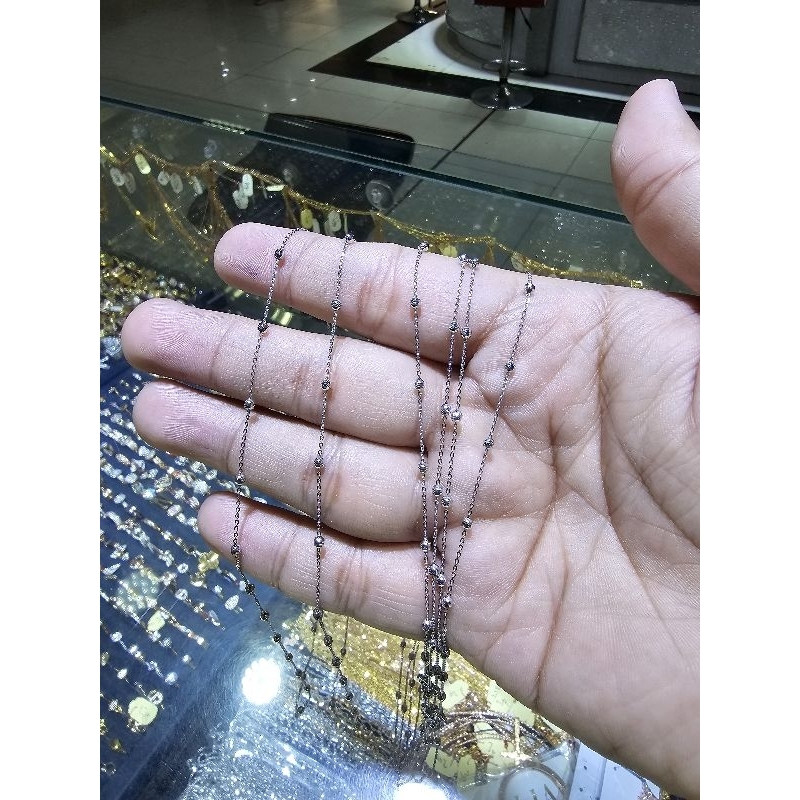 kalung jedar emas putih