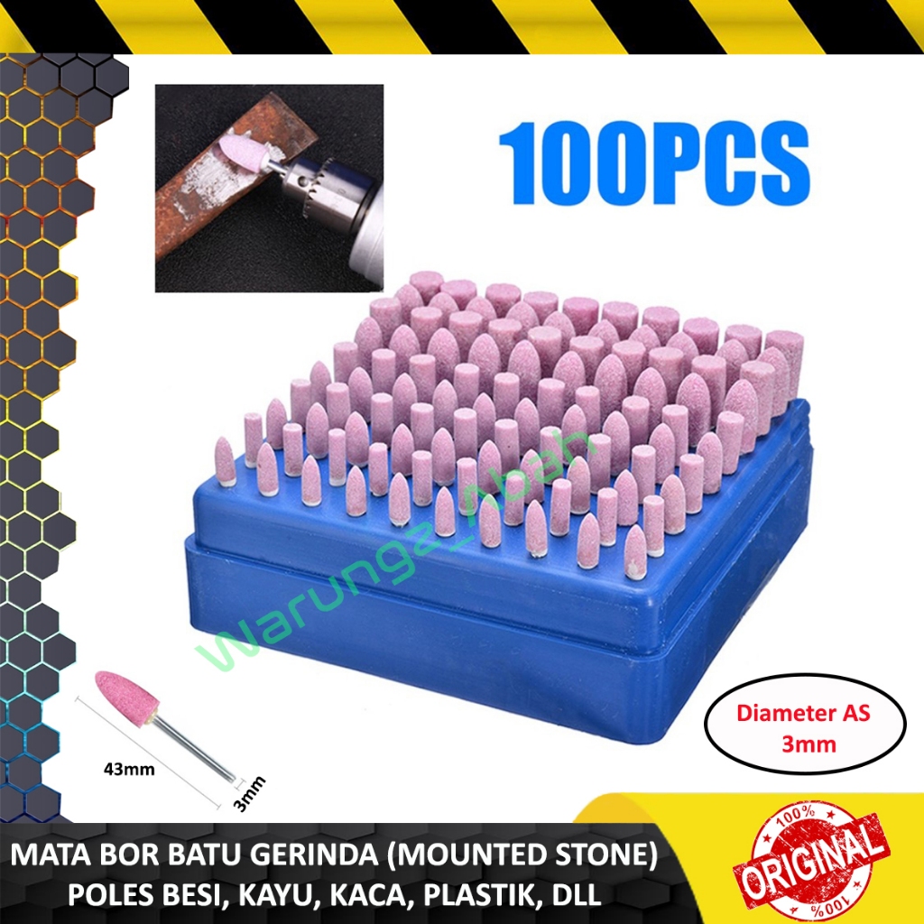 MATA BOR MINI KEPALA DREMEL TUNER TUNNER CUNER GERINDA GURINDA GRINDA ABRASIVE GRINDING MOUNTED STON