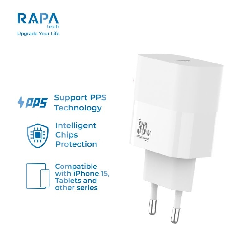 RAPAtech Adaptor power II fast charger 30 watt CH1080