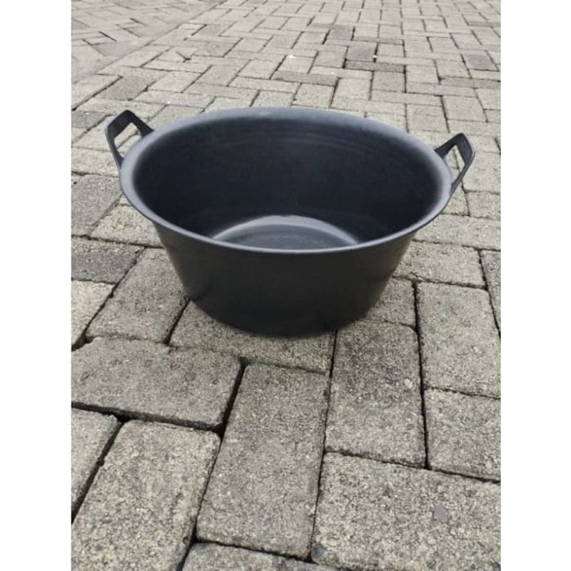 BASKOM KUPING HITAM SEDANG 36CM  ANTI PECAH / BASKOM COR / BASKOM AIR / EMBER AIR