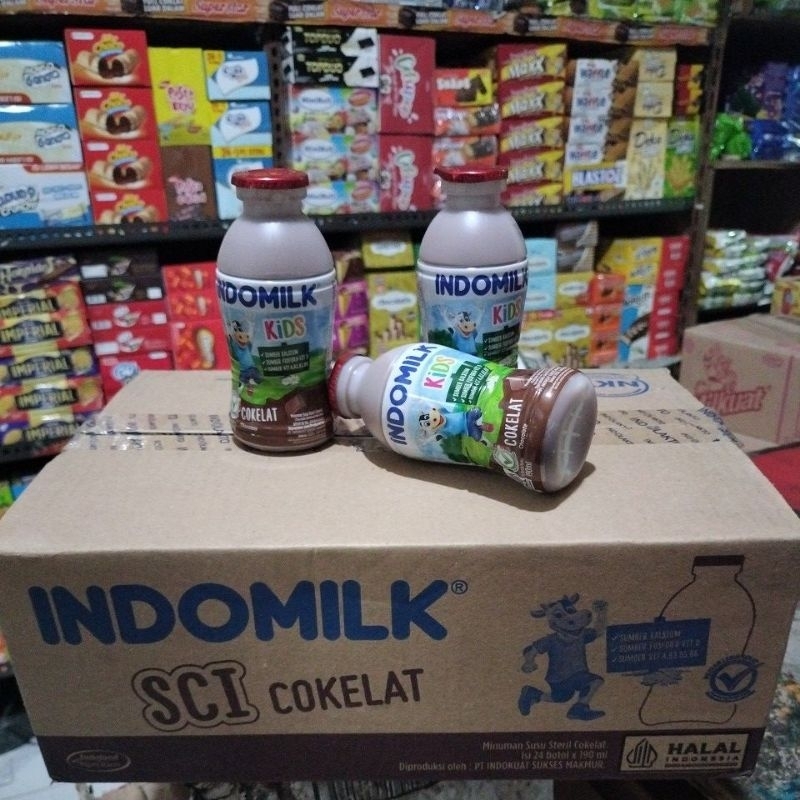 

INDOMILK KiDS susu UHT cokelat harga per botol 190ml