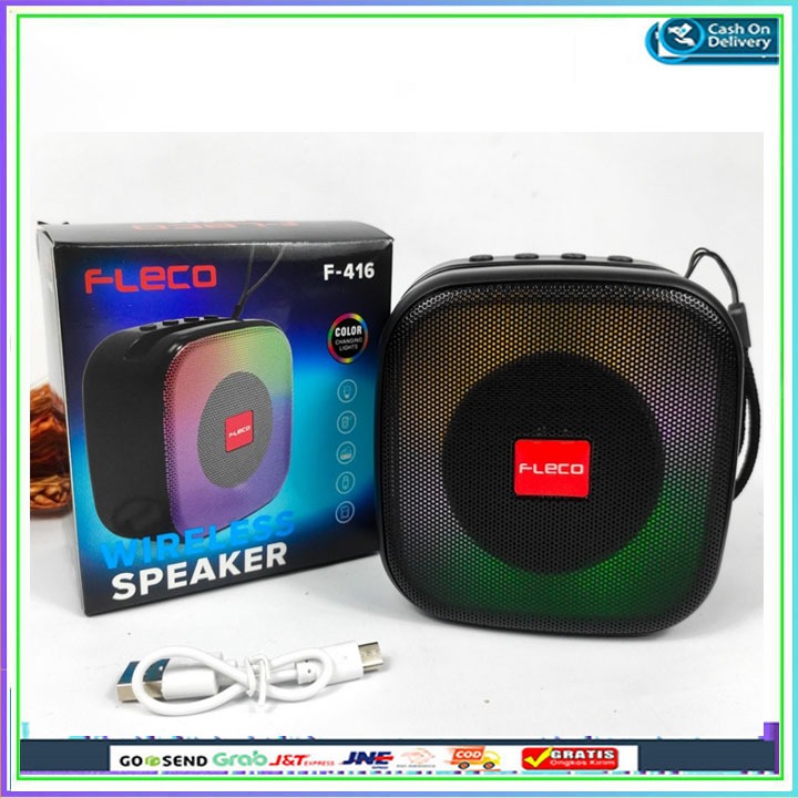Speaker Bluetooth WIRELESS Full Bass Fleco F-416B / Speaker Wireless Bluetooth / USB / TF Card / Rad