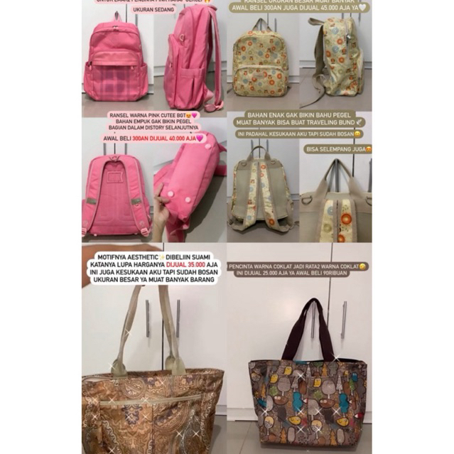 preloved tas perlengkapan bayi