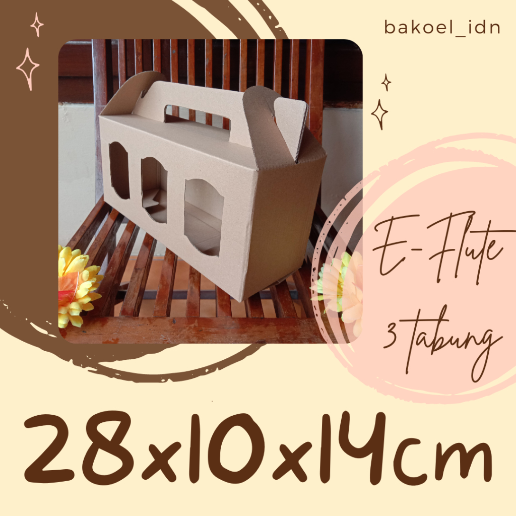 

Gable Box Dus E-Flute Toples Tabung Isi3 Hampers Lebaran Natal Imlek