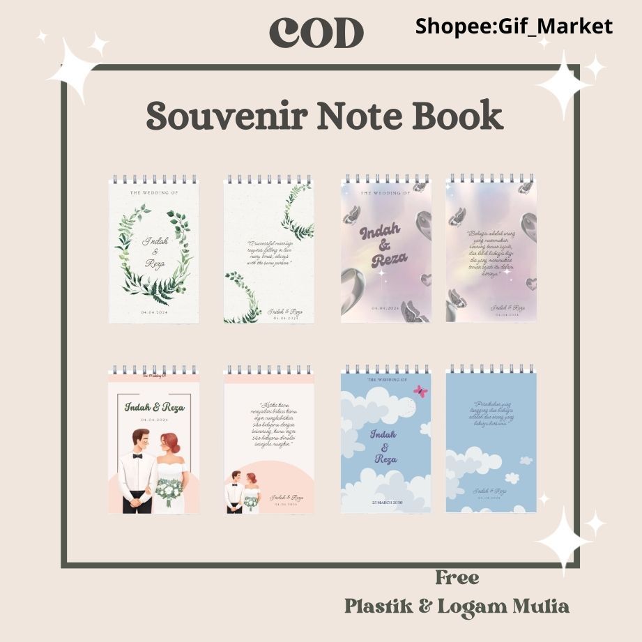 

Souvenir | Notebok | Custom | COD | Gratis Ongkir | Note Book | Pernikahan | Khitanan | Ulang Tahun | Seminar |Promosi