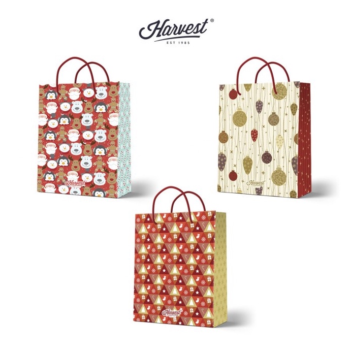 

PROMO SPESIAL Paper Bag Natal Christmas Harvest L Paket isi 3