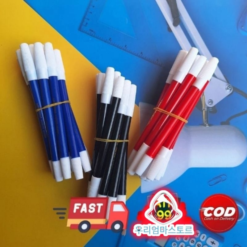 

(12 pcs,6 pcs dan 4 pcs) Spidol permanent Kecil 1 Warna murah/Spidol marker Hitam Biru Merah