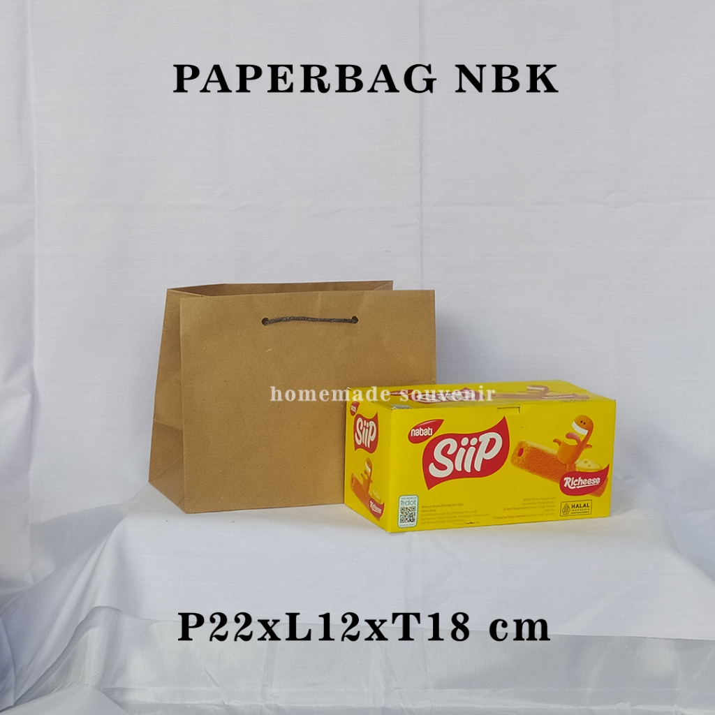 

Paperbag Snack Box Warna Cokelat Polos Ukuran 22x12x18 Cm Isi 12 Pcs - Tas Souvenir
