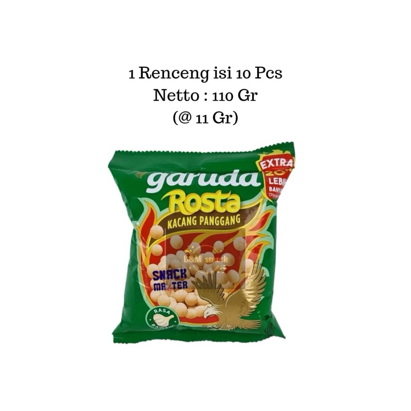 

Garuda Rosta Kacang Oven Rasa Bawang 10 x 11gr
