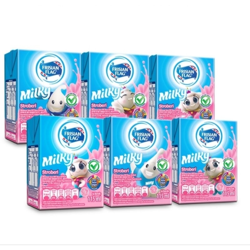 

FRISIAN FLAG Milky Susu UHT Stroberi 6 x 115 ml