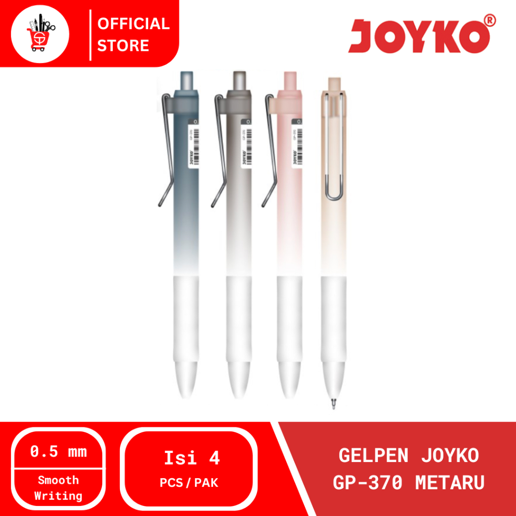 

Balpen | Pulpen | Gelpen Joyko GP-370 Metaru A Gel 0.5mm (4pcs)