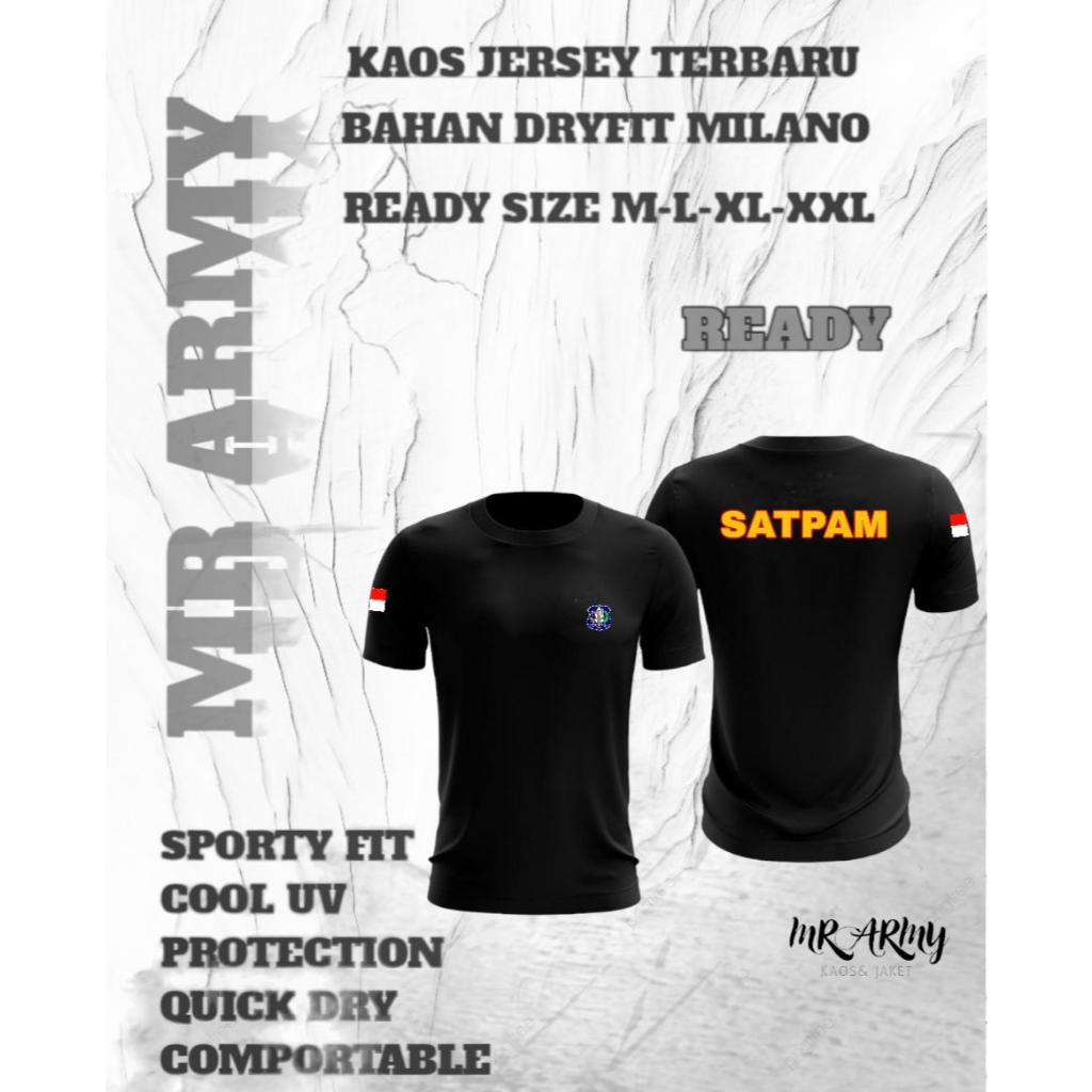 KAOS SATPAM SECURITY/KAOS JERSEY SECURITY/SATPAM BAHANDRYFIT MILANO/BISA COD