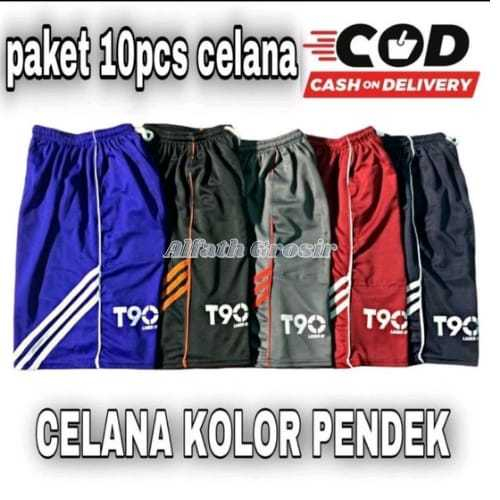 Paket 10pcs Celana kolor Pendek Santai T90/Kolor Olahraga/ Bisa Di Pakai Pria Dan Wanita Uniseks Spo