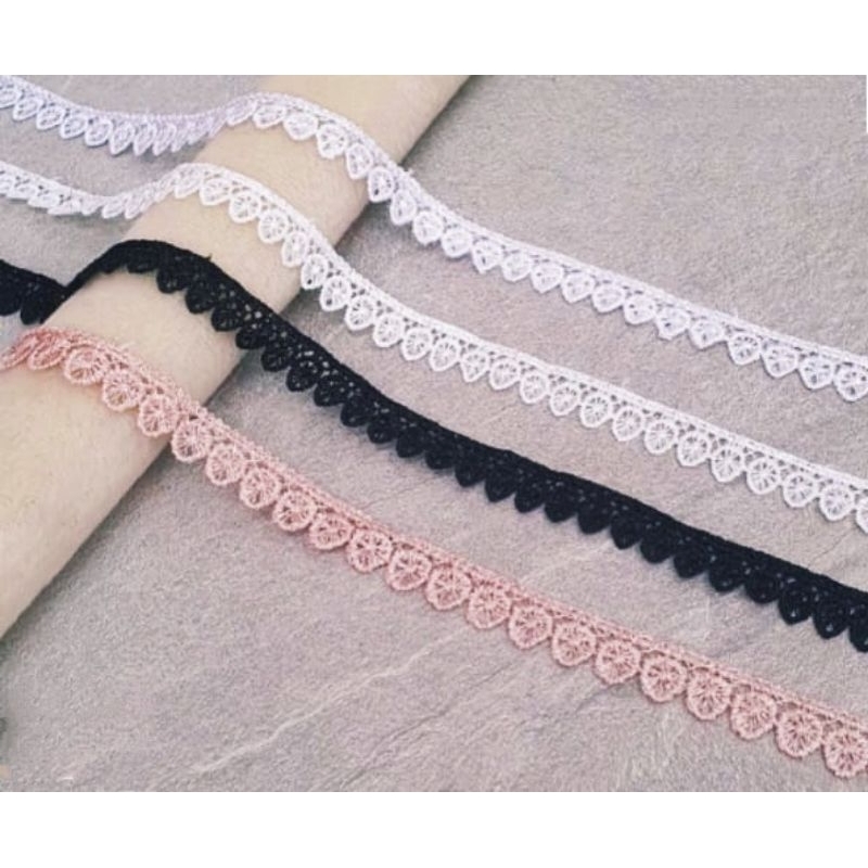 renda bordir Guiper renda bordir merica harga per 1yard lebar 1cm renda bordir warna warni renda bor