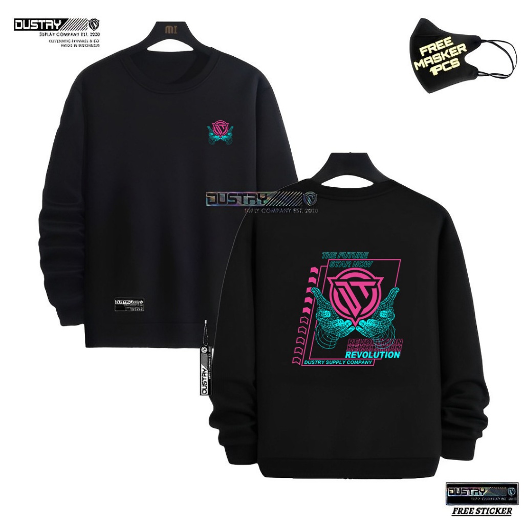 ANTARES SWEATER CREWNECK PRIA DISTRO OENIQU ORIGINAL SIZE JUMBO M -L -XL-XXL-XXXL OVERSIZE