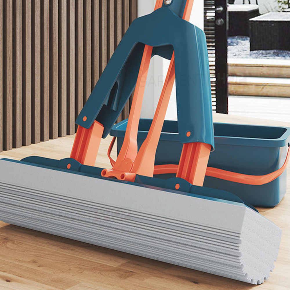 Alat Pel Set Peras Tarik Praktis - Karet Pembersih dan Pengering Lantai Busa Serbaguna