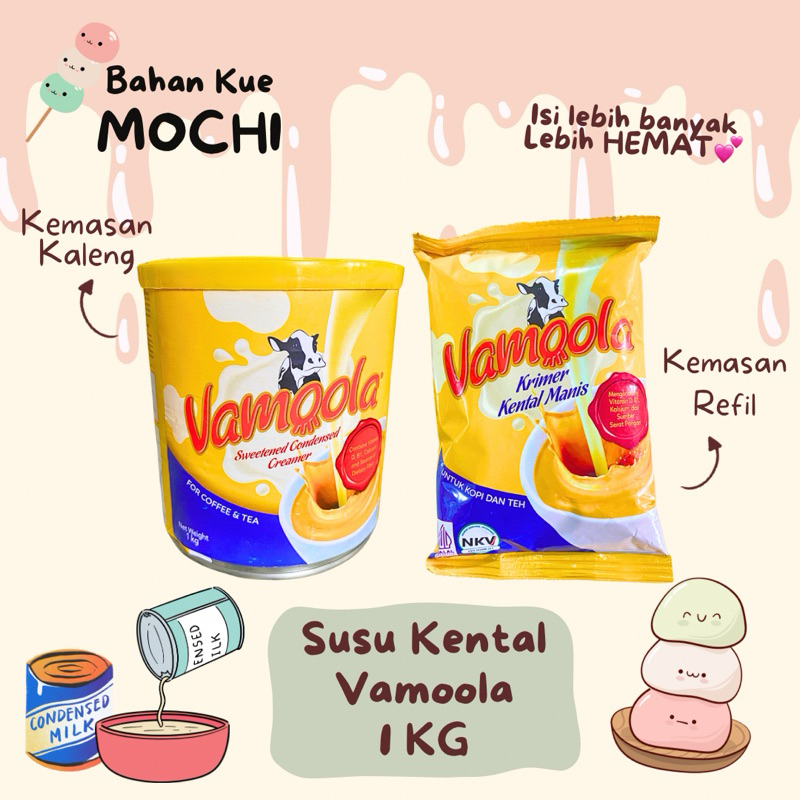 

Susu Kental Manis Vamoola 1kg / Susu Vamoola Pouch 1KG / Susu Vamoola Kaleng 1KG / SKM / Susu Krimer Kental Manis Vamoola