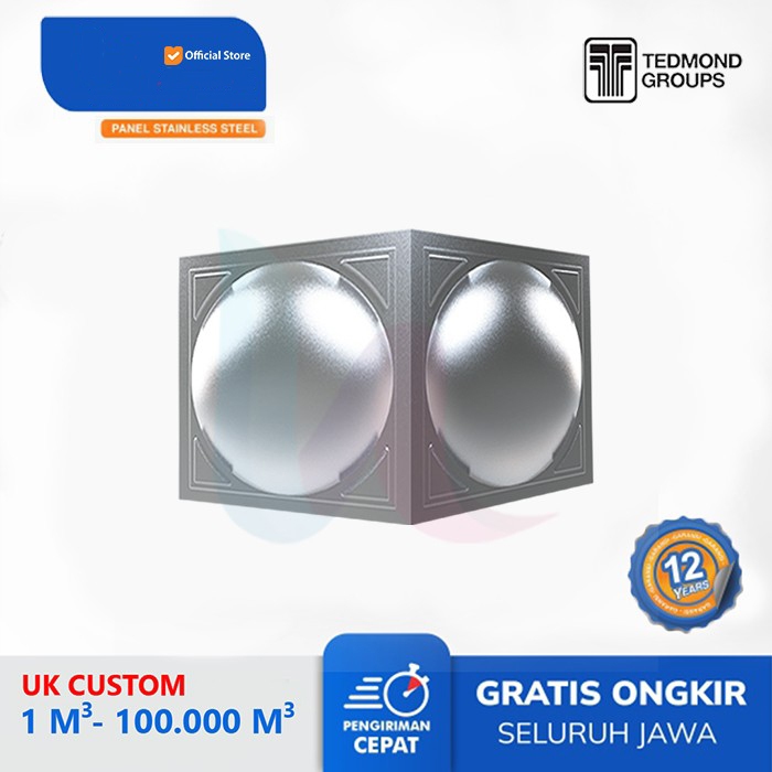 TANGKI AIR PANEL STAINLESS STEEL 1000 LITER GRAND TANGKI FABRIKASI INDUSTRI