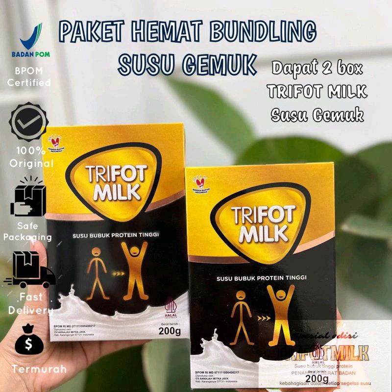 

PAKET HEMAT 2 BOX TRIFOT MILK SUSU PENGGEMUK BADAN AMPUH