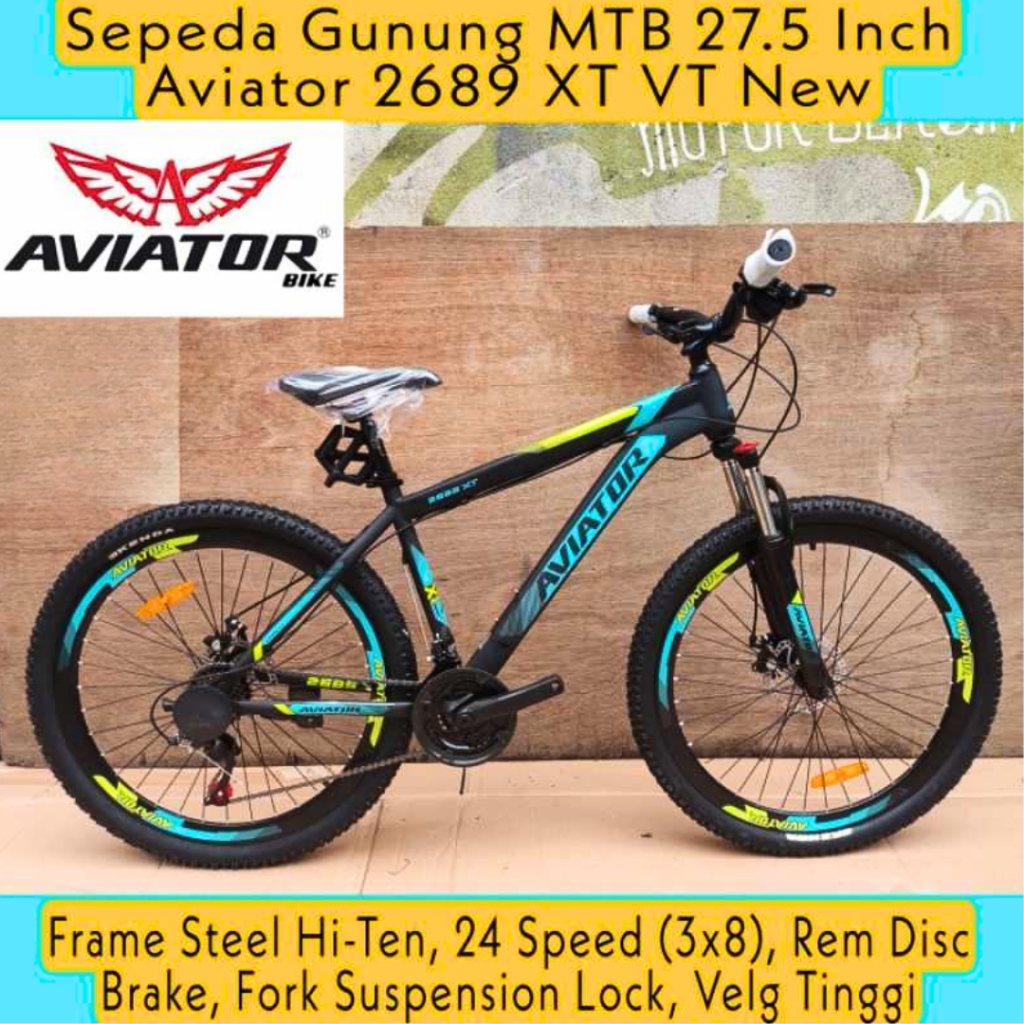 Sepeda Gunung / MTB 27,5" AVIATOR AT 2689 3x8 Speed XT VT Velg Tinggi by PACIFIC