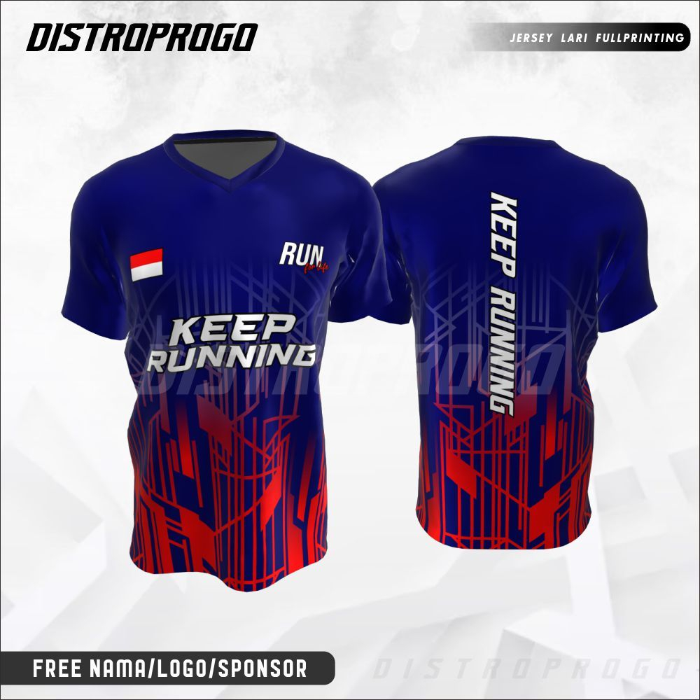 Jersey Baju Pelari Indonesia 209  - Custom Fullprint Dryfit Premium Kaos Olahraga Running Pria Wanit