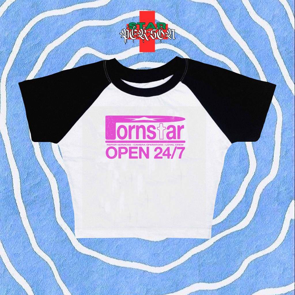 STARPERSON | CROP TOP TEE PORNSTAR REPAIR SERVICES PINK | GRUNGE | Y2K | METAL | VINTAGE | ANIME | B