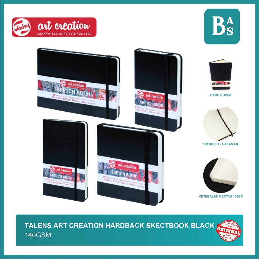 

Talens Art Creation - Sketchbook Black 140gsm - Buku Gambar Sketsa - Bali Artemedia