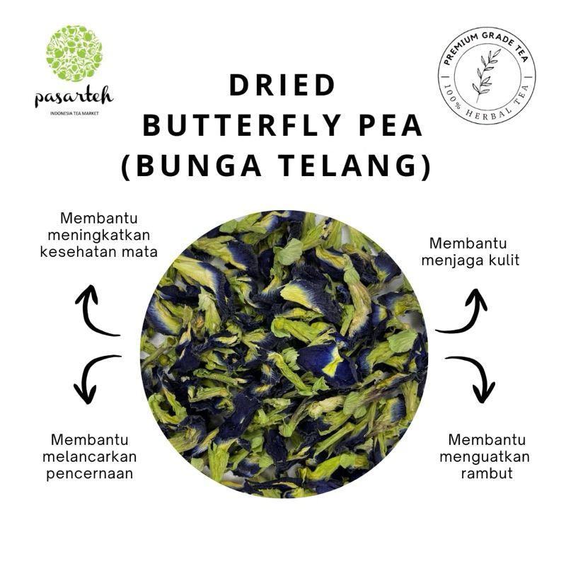 

[ pasarteh ] Butterfly Pea Flower (Bunga Telang) | Dried Butterfly Pea | Tisane | Teh Bunga Telang