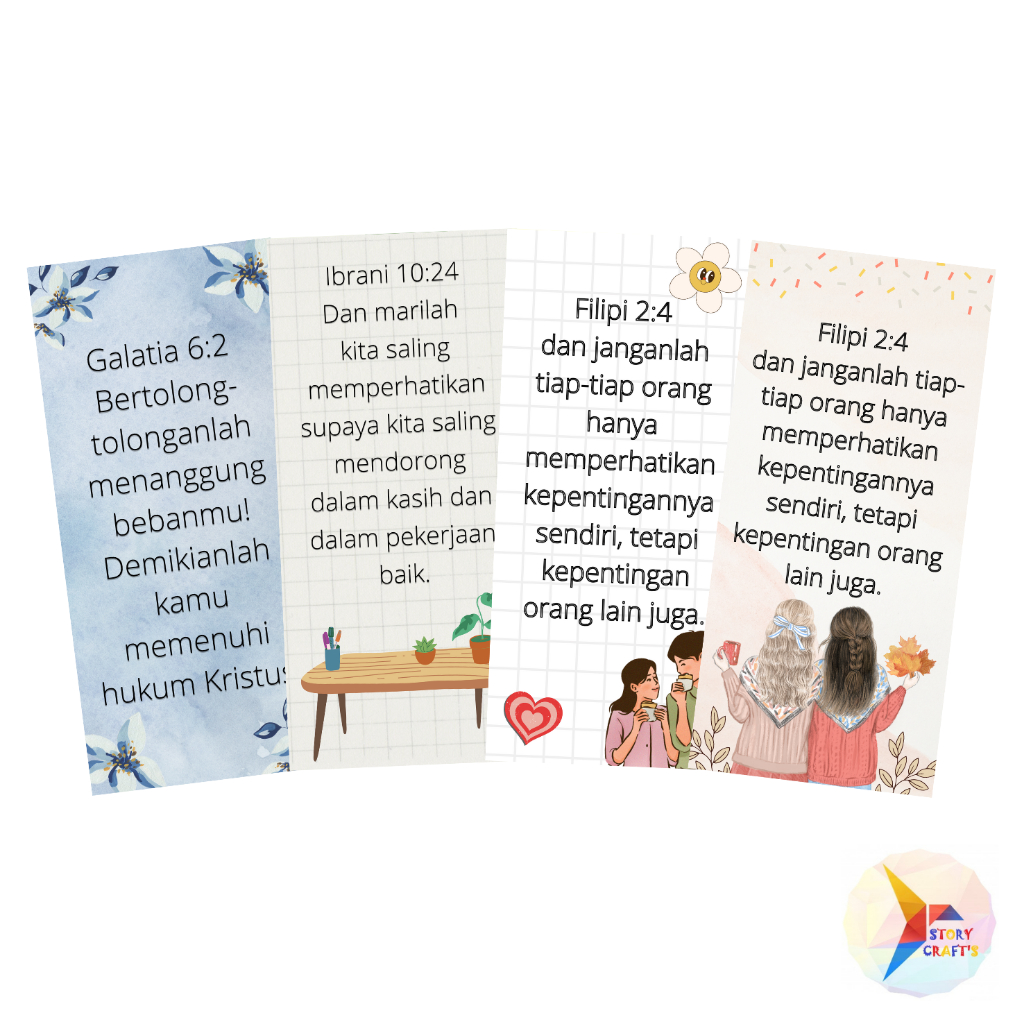 

Storycraftsid Pembatas Buku - Tema Ayat Emas Alkitab Persahabatan Dan Pertemanan Dalam Kasih