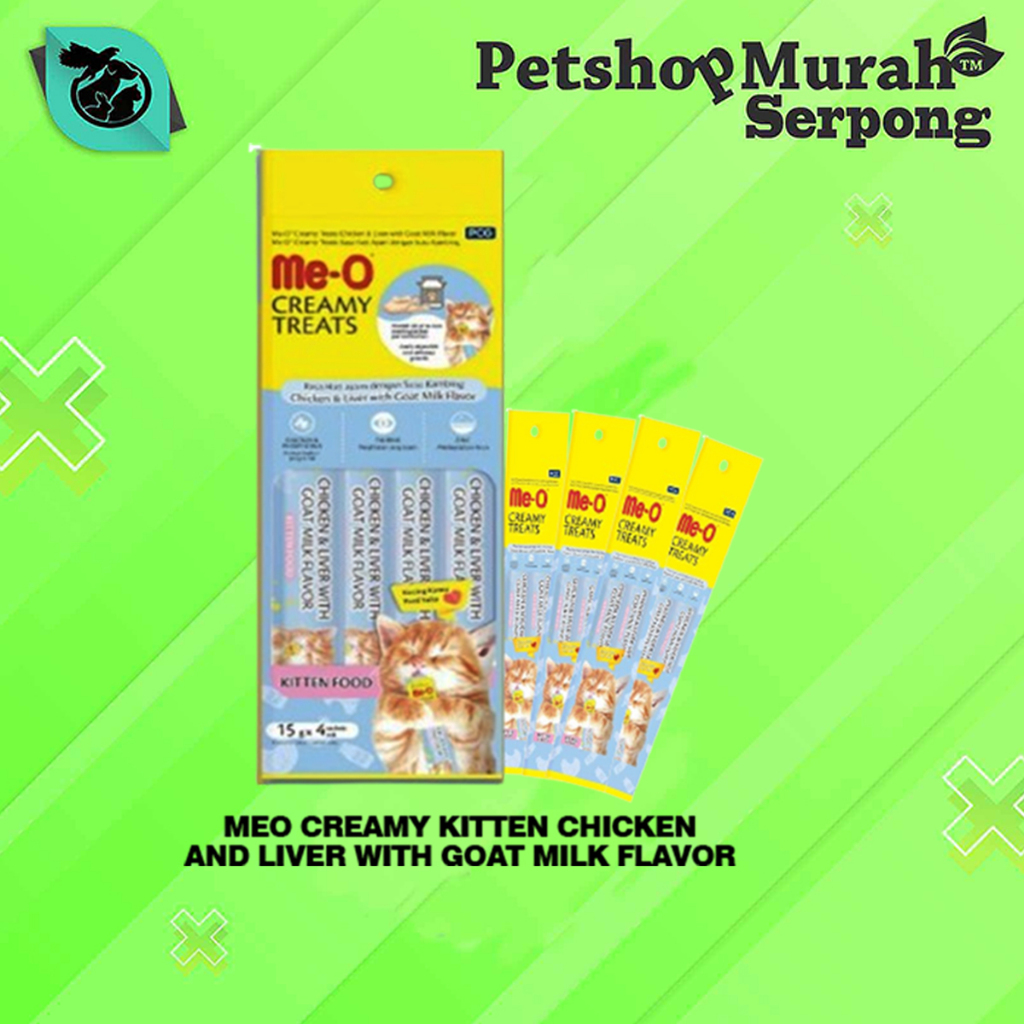 Meo Creamy Treats Snack Kucing me-o meo 15 Gram Kitten Chicken