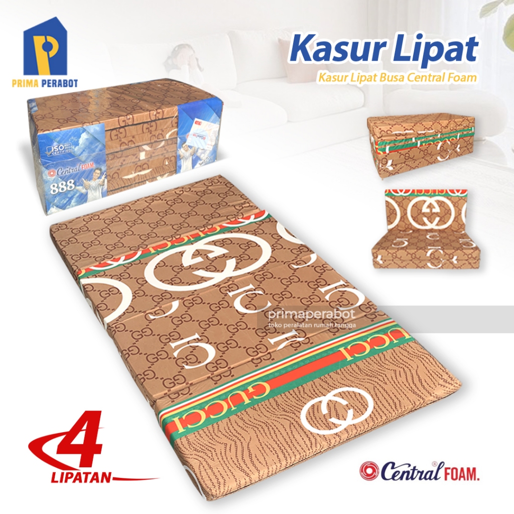 Kasur Busa Anti Kempes Kasur Lipat Portable Praktis Central Foam 90x200
