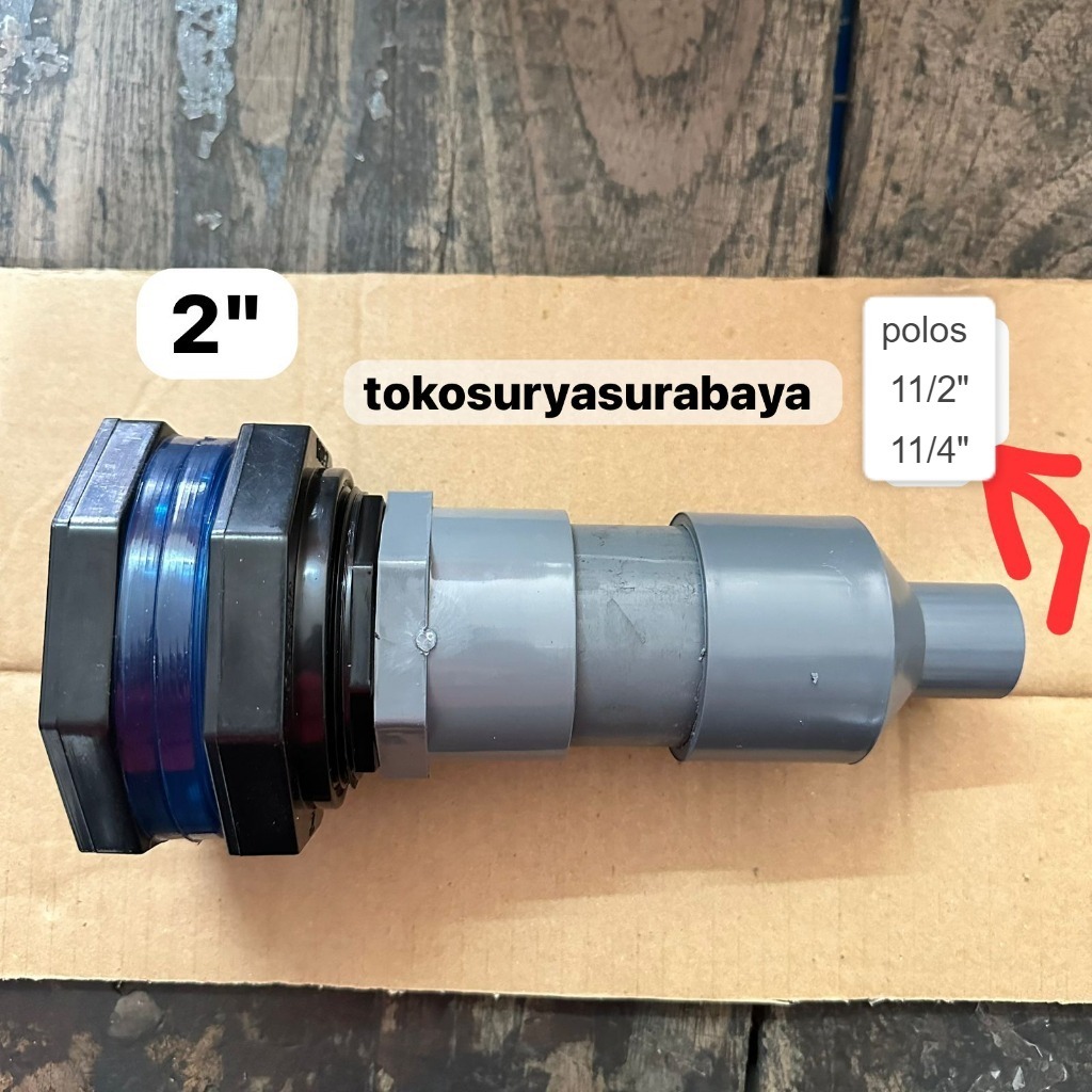 Mur Tandon 2" Mur Toren 2" Bulkhead 2" + Vlok Sok 2" x 11/2" Vlok Sok 2" x 11/4" Vlok Sok