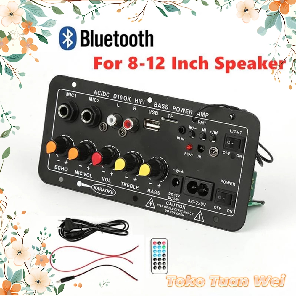 (Stok, Dikirim Dari Jakarta) 400W Bluetooth Amplifier Board 220V 12V 24V Digital Bluetooth Amplifier