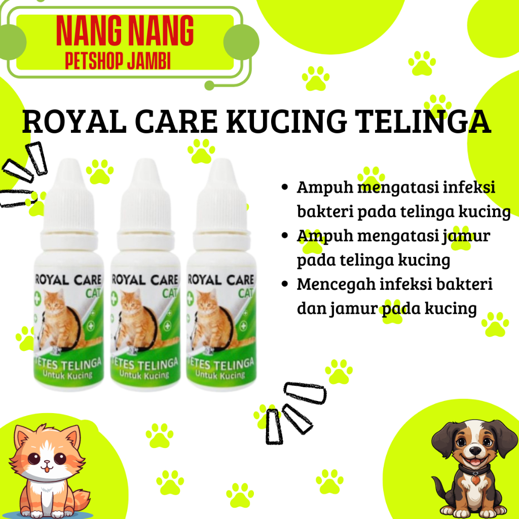 Obat Tetes Telinga untuk Kucing Royal Care Telinga Cat 10 ML
