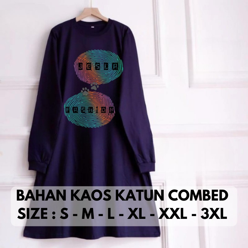 Tunik Wanita Terbaru Jumbo Belov Tunik BO Bahan Kaos Katun Combed Aplikasi Sablon Size  S M L XL XXL