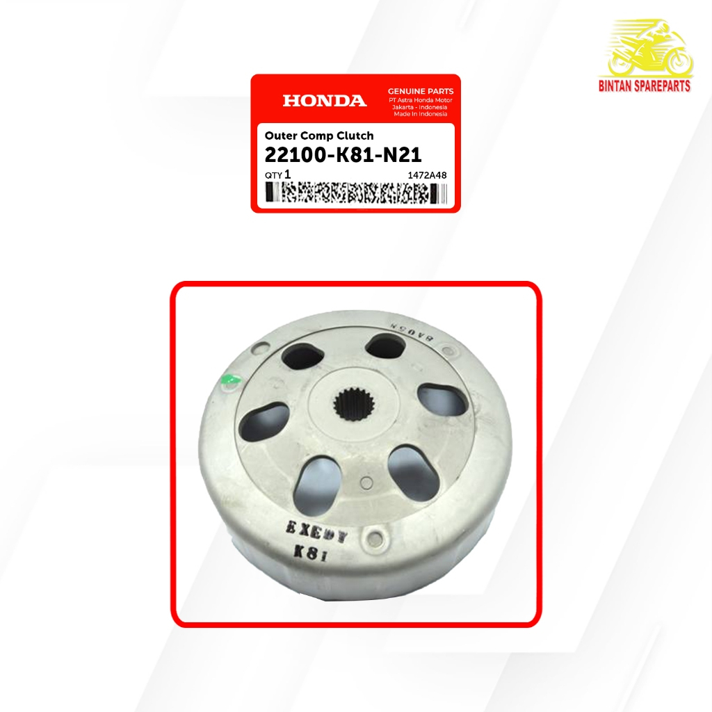 Mangkok Ganda Outer Comp Clutch 22100 K81 N21