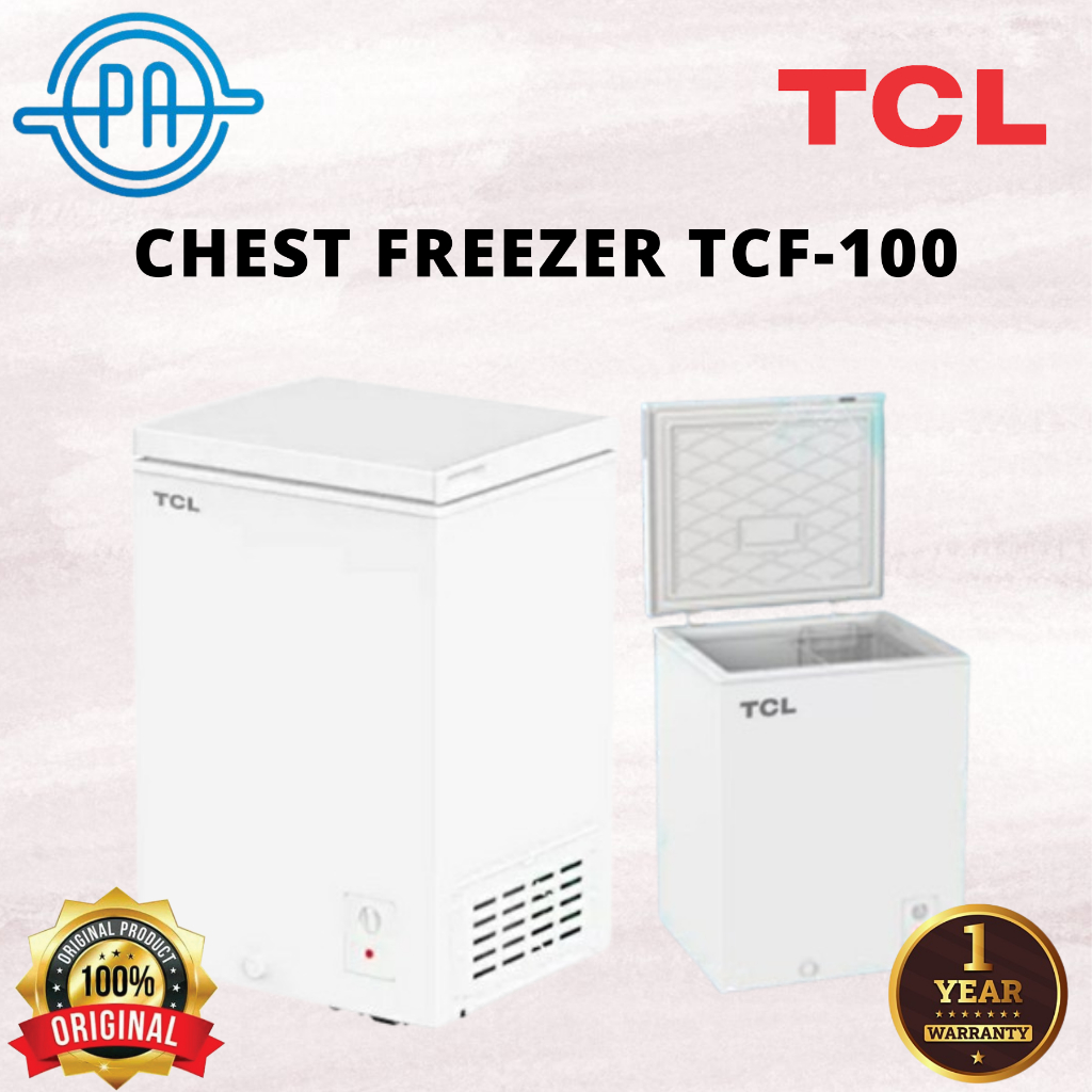 CHEST FREEZER TCL 100L TCF-100 YID / TCF 100YID / TCF100 / TCF 100 YID 100 LITER