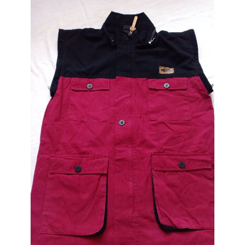 vest parka pria / rompi parka / tracktop / jaket parka ( like new )