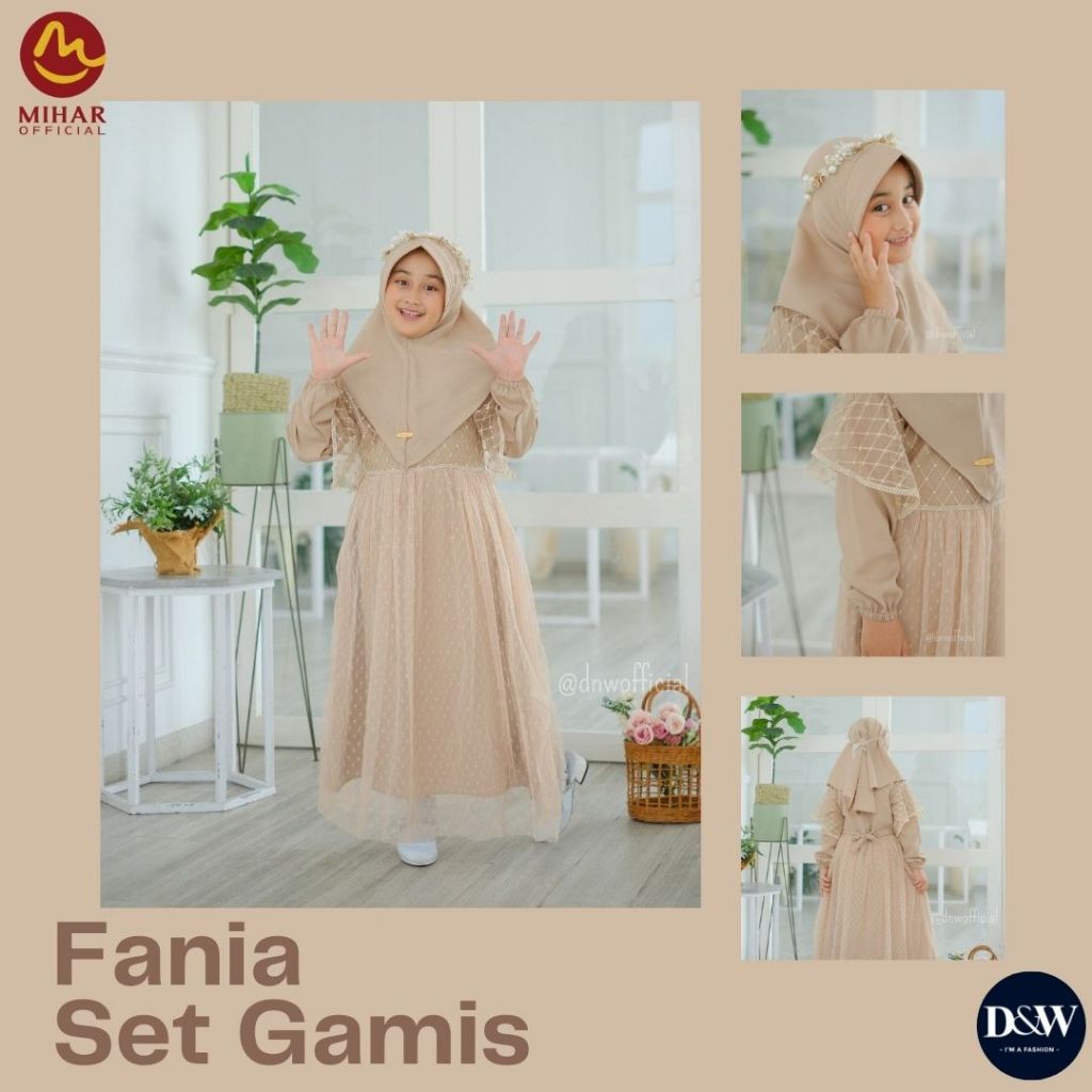 D&W - GAMIS HIJAB ANAK SET GAMIS HIJAB GAMIS TUTU GAMIS MALIKA GAMIS LEBARAN GAMIS KEKINIAN GAMIS FA