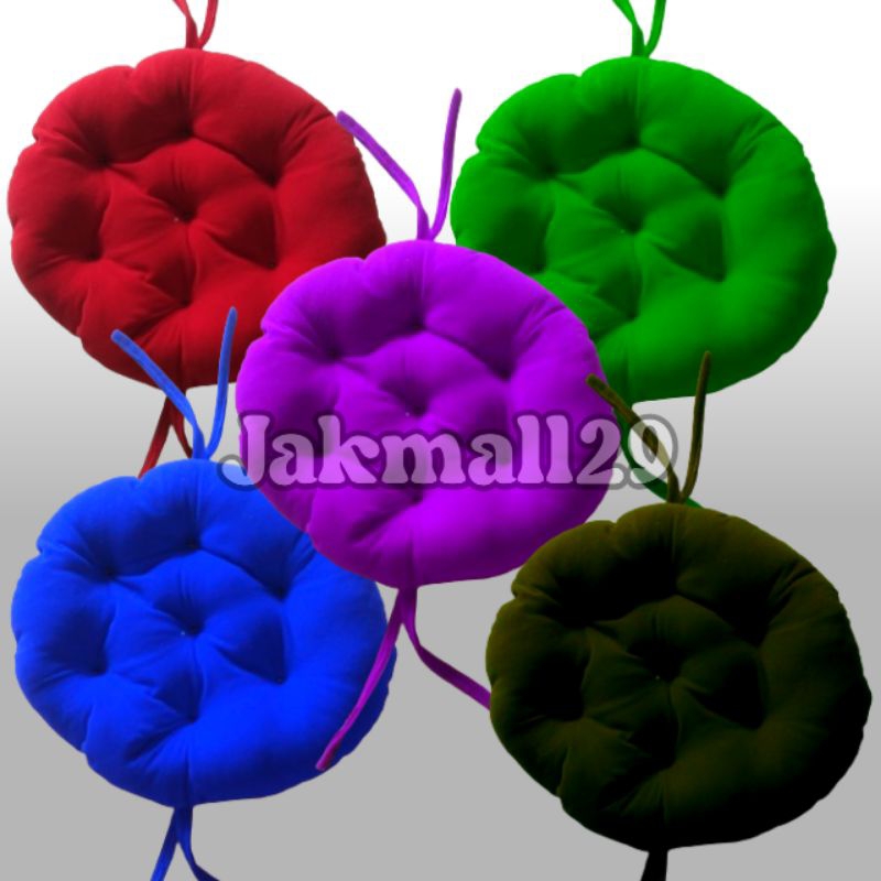 BANTAL ALAS DUDUK BULAT/BANTAL LESEHAN Banyak pilihan warna,merah,kuning,hijau,biru,ping,coklat,ungu