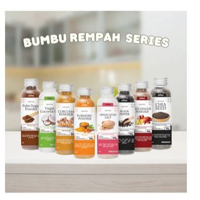 

Safiya Food Bumbu Dapur Rempah Organik Series /Temulawak /Kunyit /Jahe Merah /Gula Aren /VCO / Jinten Hitam / Chia Seed Organik