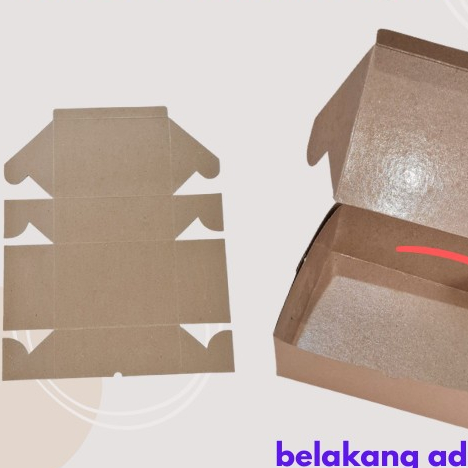 DUS KUE SNACK BOX COKLAT 16 X12 / KARDUS SNACK KUE BOX COKLAT 16X12