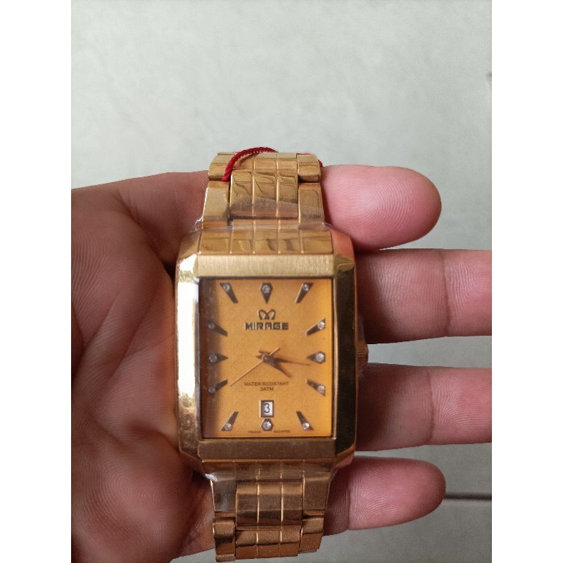 Jam Tangan MIRAGE Kotak, ORIGINAL, Jam Tangan Pria