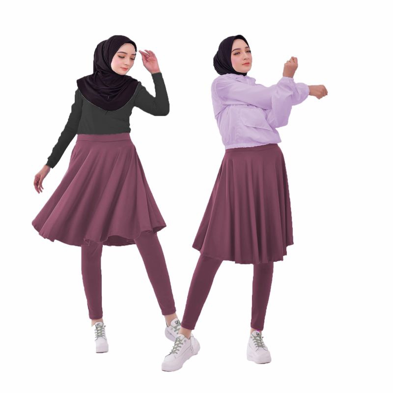 Zn Sport-stelan tunik baju olahraga wanita dewasa baju senam perempuan baju yoga celana rok dewasa