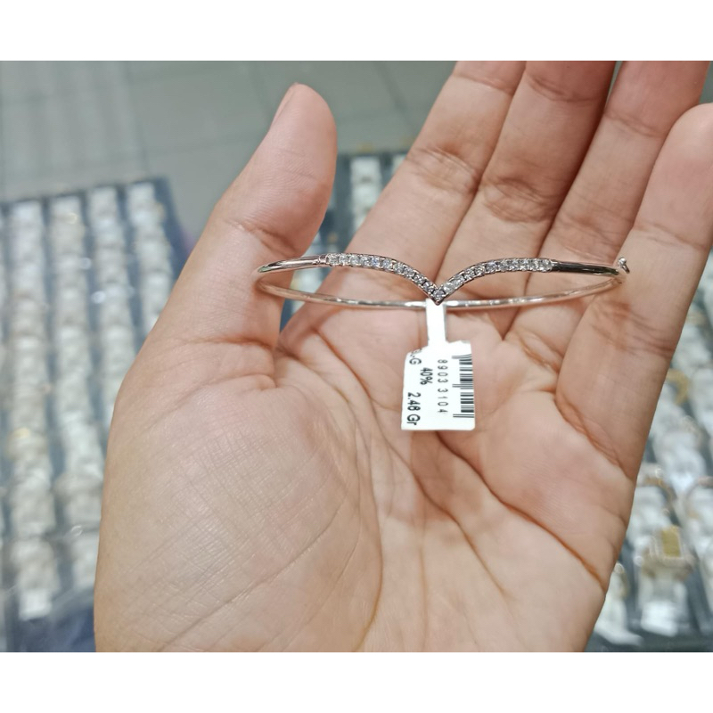 Gelang Aurel Putih 375 8K