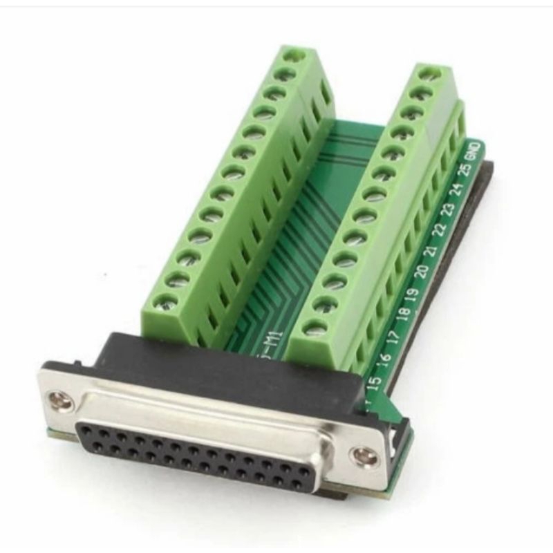 db25 female to 25pin 25pin  board terminal conector screw 25