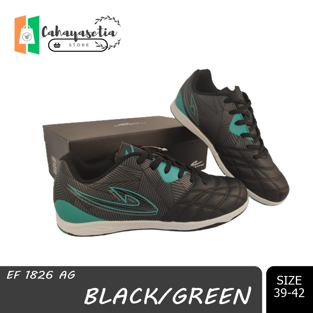 Sepatu Futsal Eepro EF 1826 AG (BLACK GREEN)