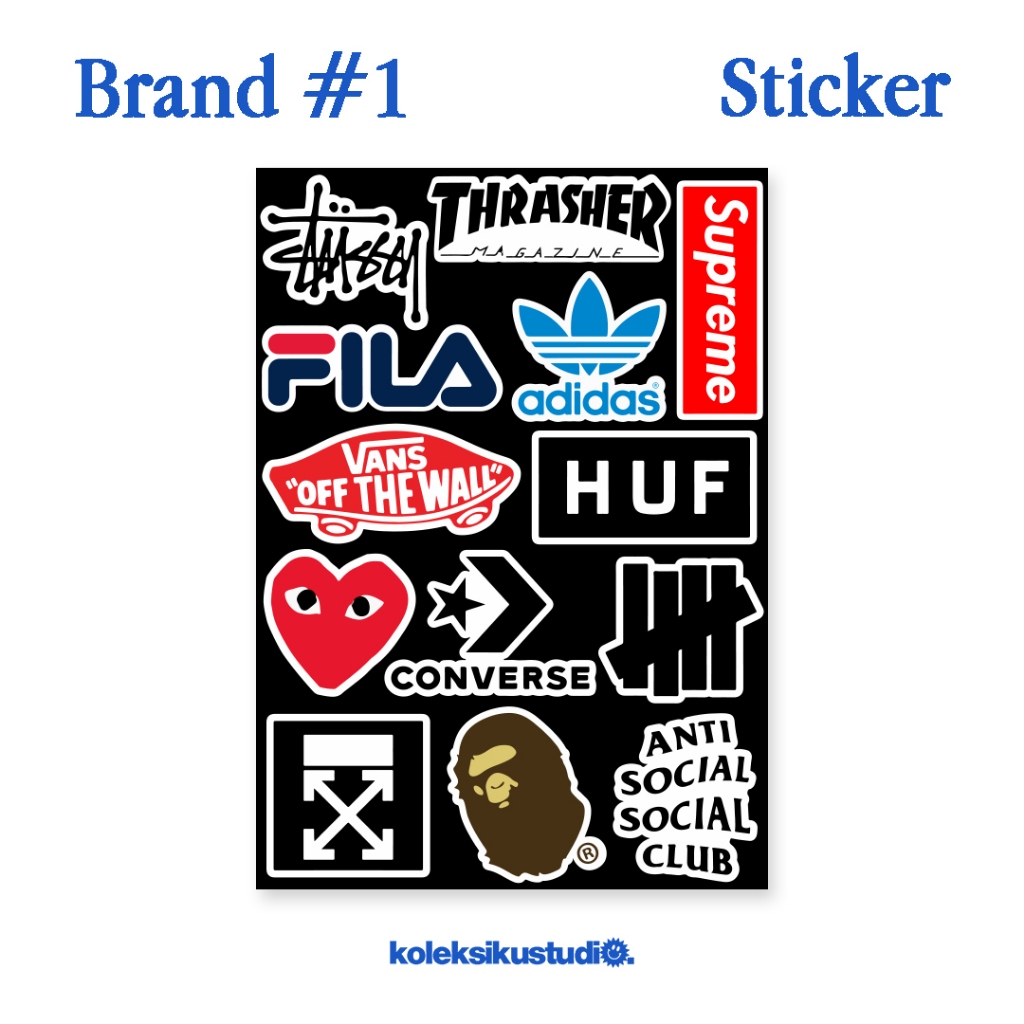 

Stiker Brand #1 Sticker Hypebeast Aesthetic Lucu Stiker HP Laptop