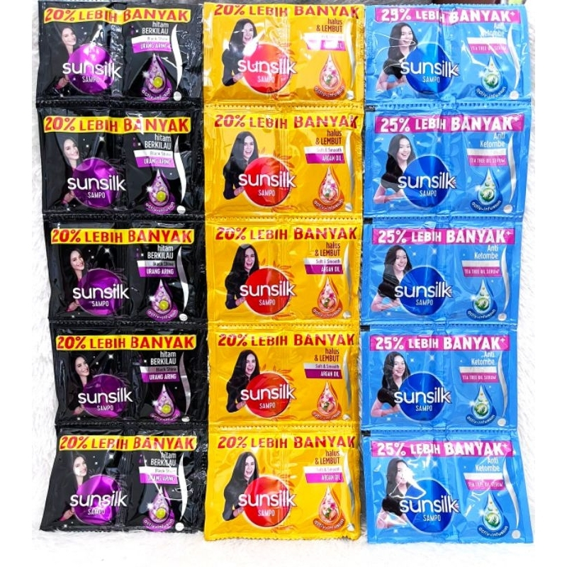 Shampo Sunsilk renceng Sachet / sunsilk hijab / Sampo Sunslik black shine / soft & smooth